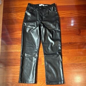 Abercrombie & Fitch Leather Straight Pants